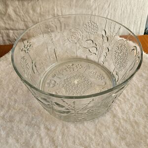 Littala Flora by Oiva Toikka Pressed Glass Large Bowl